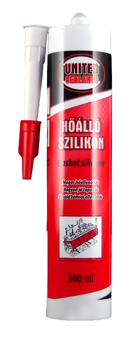 United Sealants Hőálló Szilikon 300C Piros 300ML