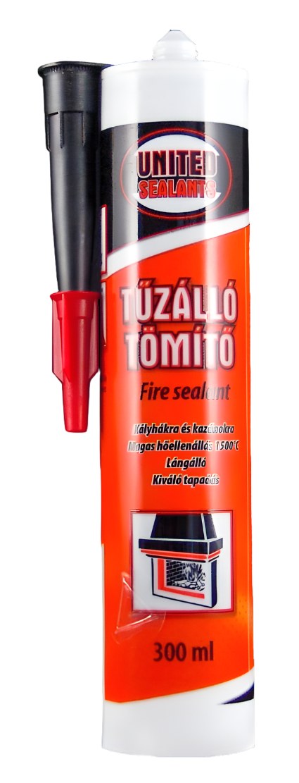 United Sealants Tűzálló Tömítő 1500°C Fekete 300ML