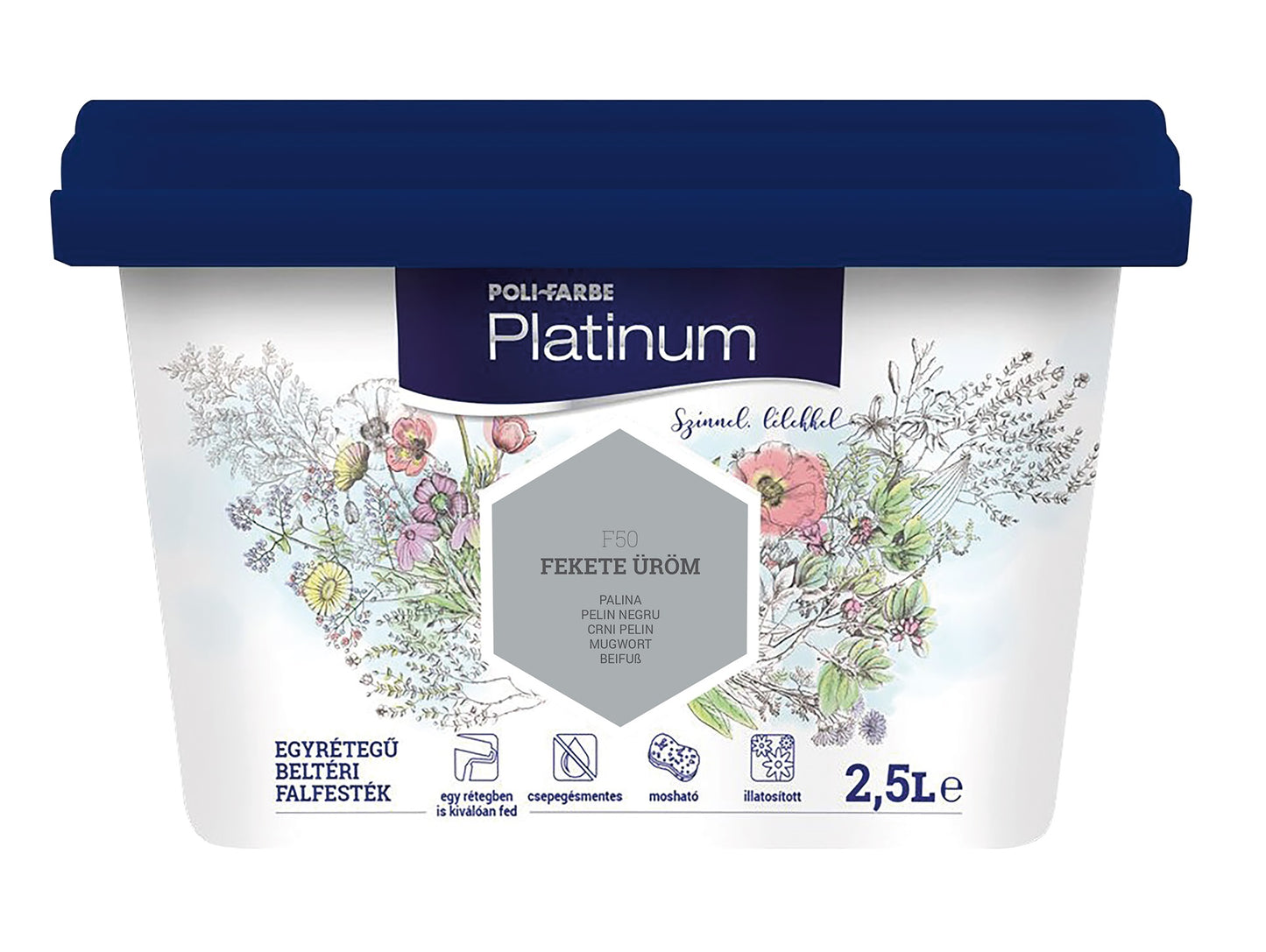 Platinum Beltéri Falfesték Fekete Üröm F50 2,5 L