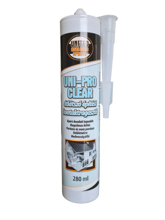 United Sealants Uni-Pro Clear Építési Ragasztó 280ML