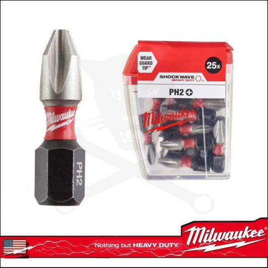 Milwaukee Bit Ph 2 25Mm Shock Wave 4932430853 25Db/Doboz