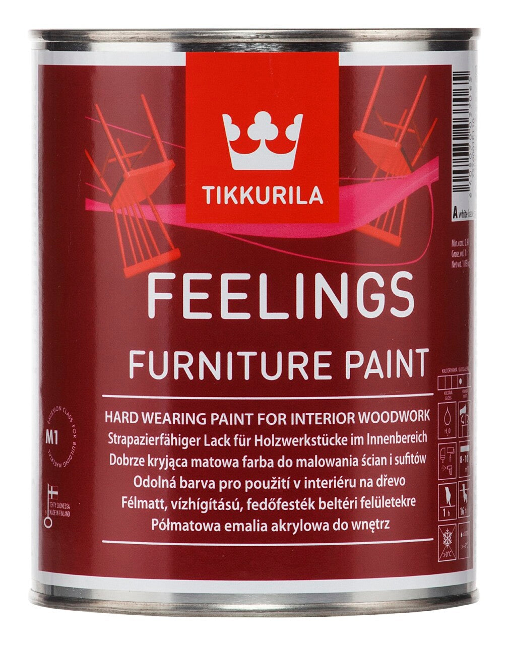 Feelings Bútorfesték Félmatt Fehér 0,9L