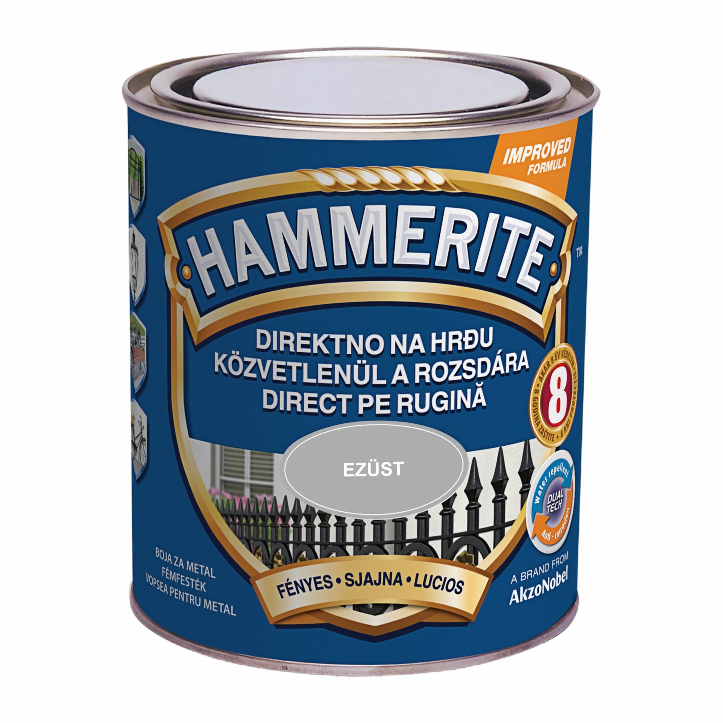 Hammerite Fényes Ezüst 0,75L