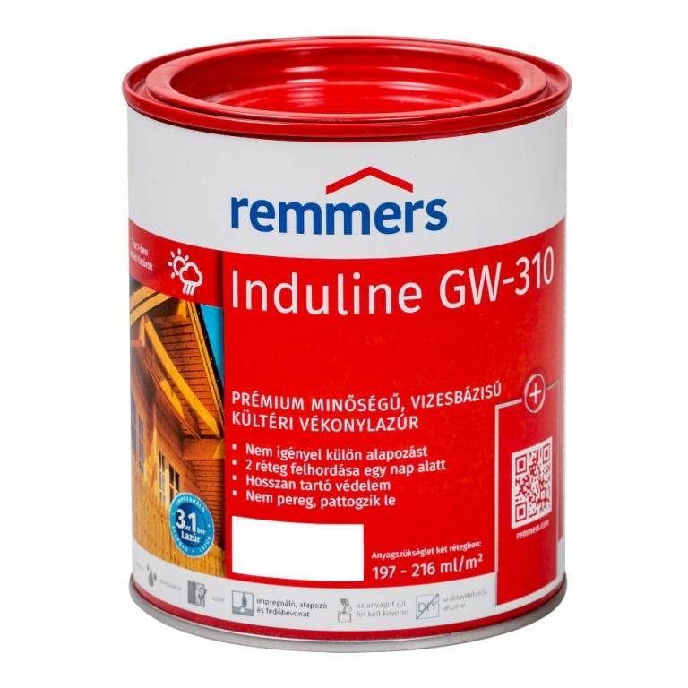 Remmers Induline GW-310 Vizes Vékonylazúr Teak 0,75 L